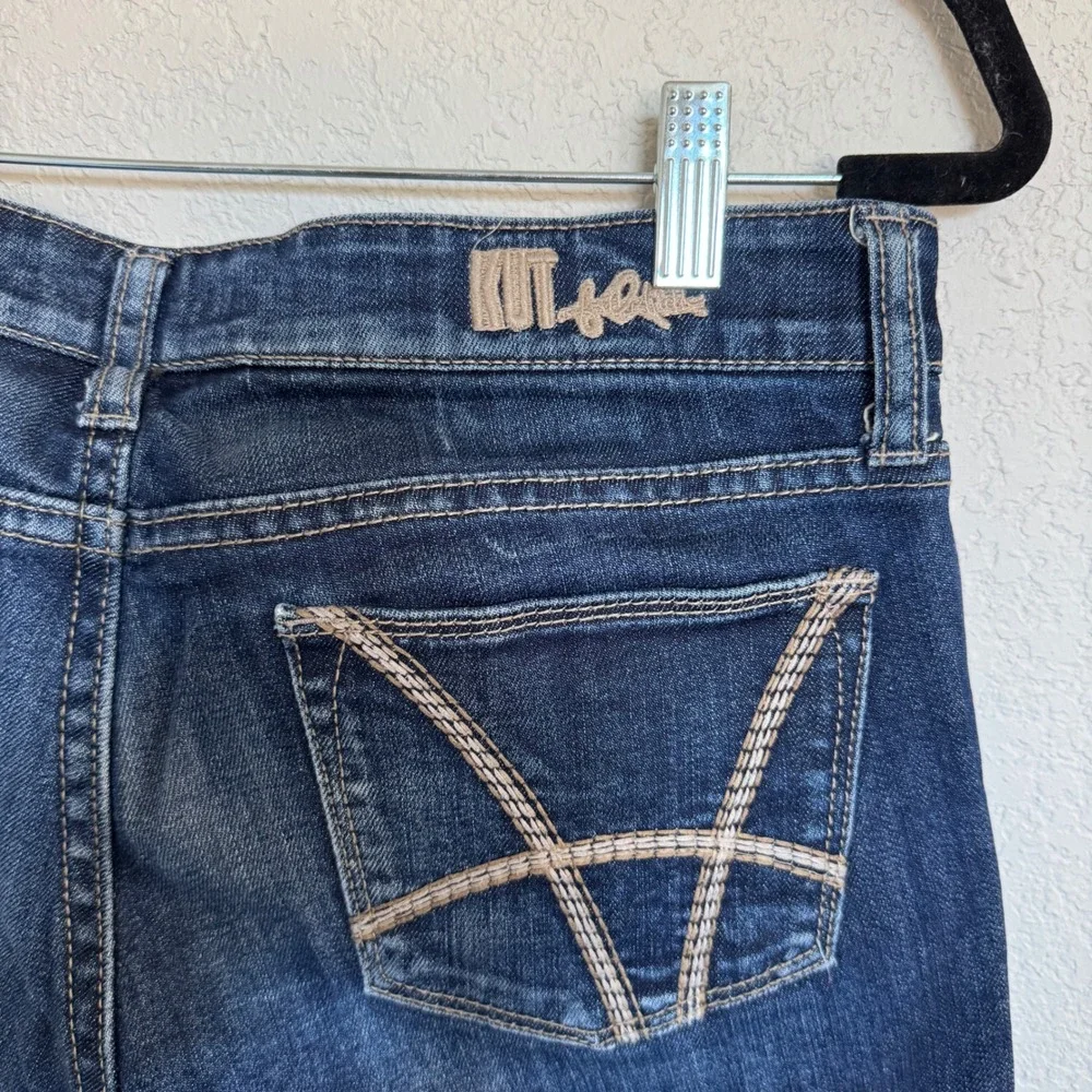 Kut from the Kloth Farrah Baby Bootcut Jeans Dark Wash Blue Size 6 Womens Denim